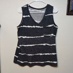 🧡Gently Worn Striped Black and White Women's Tank Top